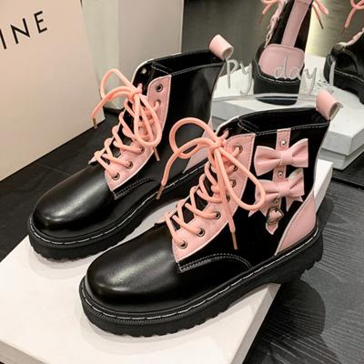 Bow Women Platform Lolita Ankle Boots Marie Janes Shoes Winter 2025 Brand New Designer Casual Shoes Trend Cozy Snow Botas Mujer