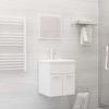2 Piece Bathroom Furniture Set White Particleboard
