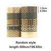 5/10pcs Black Gold Paper Tape DIY Gift Packaging Thin Gold Foil Printed Decoration Fashion Office Supply Stationery YMY