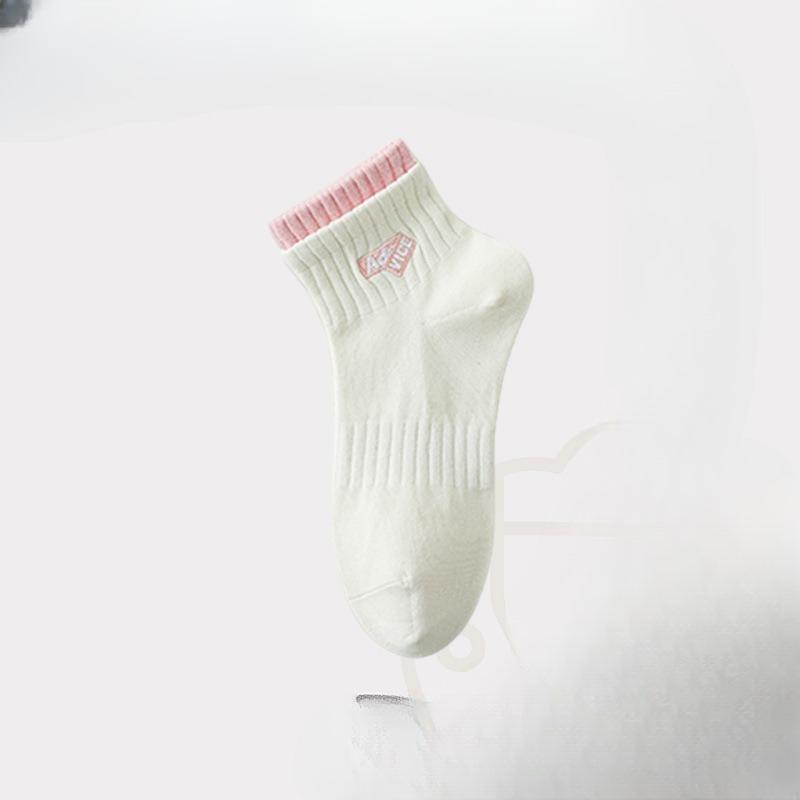 Women's Spring and Summer Dopamine Mid-calf Socks, Trendy Double-slit Student Sports Socks