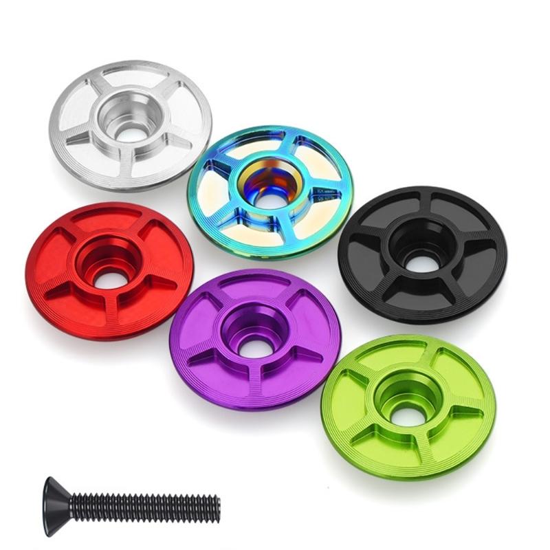 Light Weight Aluminum Alloy Bike Headset Cap Precisions Machined Top Cap For Mountain Road Bicycles Cycle Headset Cover