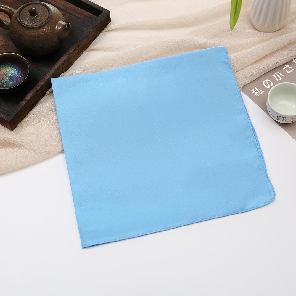 Unisex Color Polyester Square Scarf – Versatile Headwrap, Neck Scarf and Decorative Accessory for Men and Women