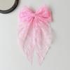 Accesorio para el Cabello Infantil con Lazo de Encaje Pinza para el Cabello Estilo Bosque Dulce Pinza para el Cabello Bordada con Malla de Cinta Elegante para Mujer