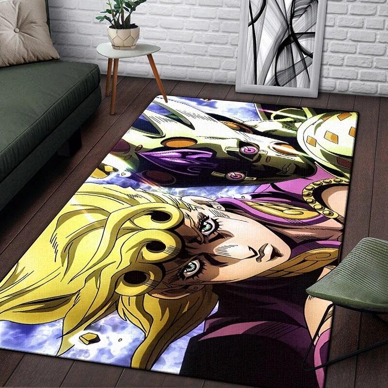 Jojo Anime Beautiful Painting Carpet for Living Room Large Area Rug Black Soft Carpet Home Decoration Mats Boho Rugs Picnic