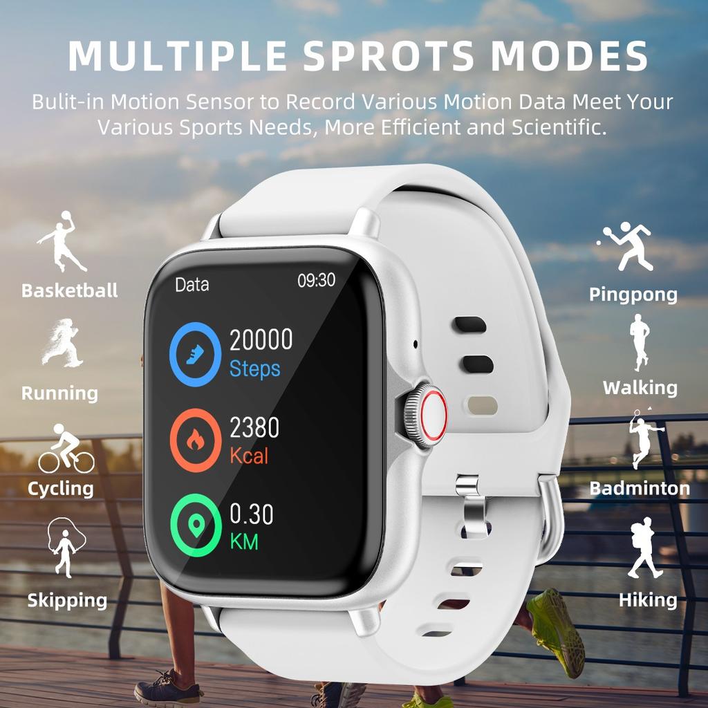 Smartwatch Wireless Call Waterproof Fitness Watch Sleep Message Reminder Heart Rate Blood Oxygen for iPhone Android Men Women