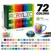 Student Art Double-Ended Acrylic Markers Set - Soft & Hard Tips, Professional Quality