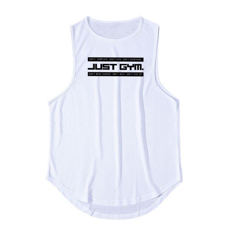 

Muscleguys Мужская спортивная одежда Летняя молодежь Поп Бодибилдинг Фитнес Синглеты Мода Дышащая Спортивная футболка без рукавов XXL белый