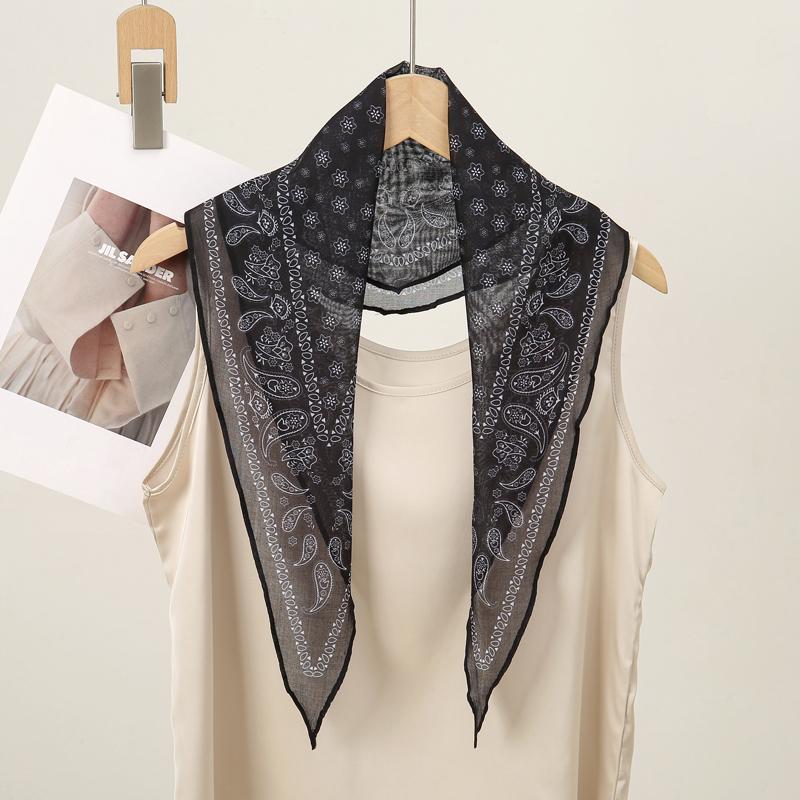 High Quality Women Diamond-Shaped Scarf Fashion Paisley Neck Tie Shawl Bandana Scarves Designer Wrap