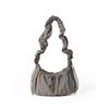Korean Simple Pleated Nylon Shoulder Bag for Women  Spring Trendy Girl Daily Commuter Shoulder Bag Lady Casual Handbags