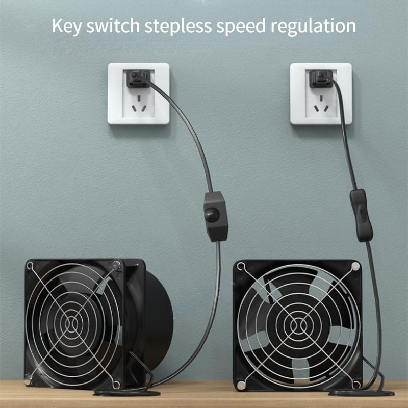 12*12*3.8cm Smoke Absorber ESD Fume Extractor Fan Pipe Duct Exhuast Fan Adjustable Speed Solder Household Pipe Tub Ventilation Fan
