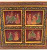 Hand Painted Indian Royal Procession Window Frame: Farmhouse Wall Decor