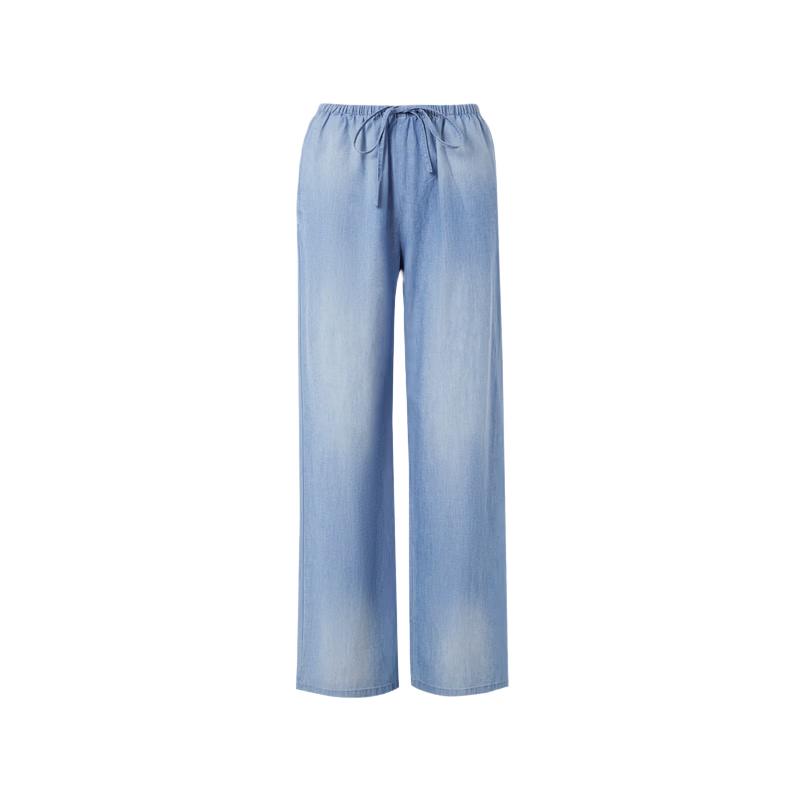 Langzi 25 Women s Loose Straight-Leg Drawstring Jeans L