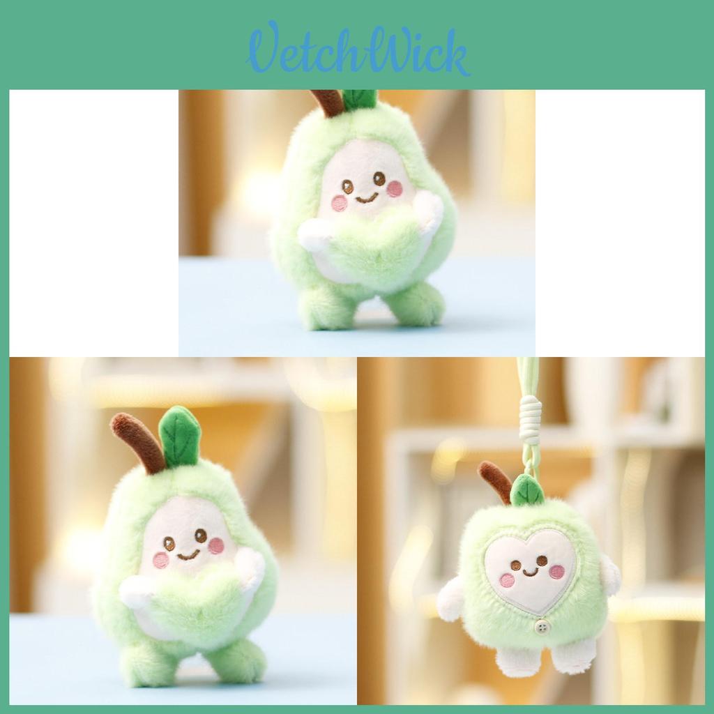 Plush Fruit Pear Keychain Cute Girl Gift Bag Pendant Soft Doll For Women