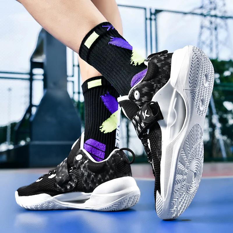 Scarpe da Basket da Uomo Atletiche Allenamento Outdoor Traspiranti Sport Studente Sneakers Antiscivolo Campo Maschile Stivali da Basket Originali