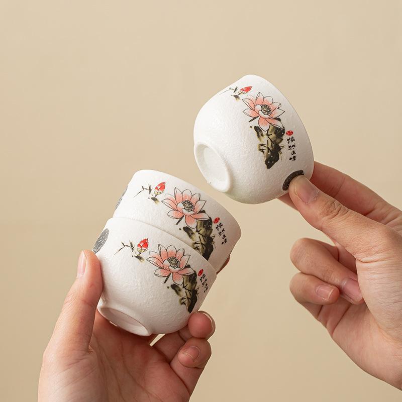 Snowflake Glaze Kung Fu Tea Gift Set One Pot Four Cups Ceramic Business Activities Festival Wedding Banquet Opening Gifts