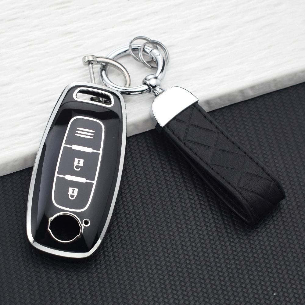 Custodia Protettiva Premium in TPU per Chiave a Telecomando a 3 Pulsanti per Nissan Altima X-trail T33 Kicks Qashqai J12 Ariya Juke Teana Portachiavi