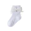 Blotona Toddler Socks for Girls Hollow-Out Cute Bowknot Anti-Skid Socks Mid-Calf Socks Summer Casual Thin Socks