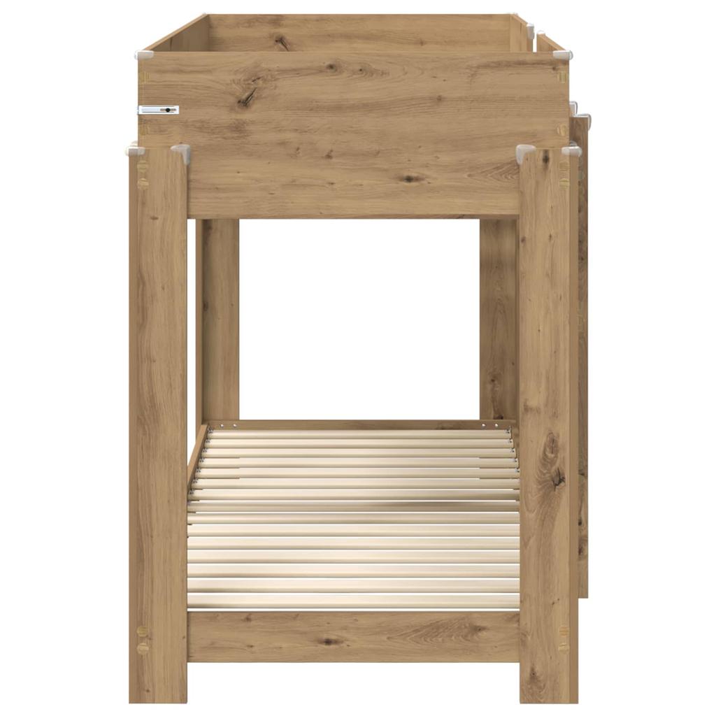 Bunk Bed for Kids Artisan Oak Finish 75 x 190 cm Particleboard