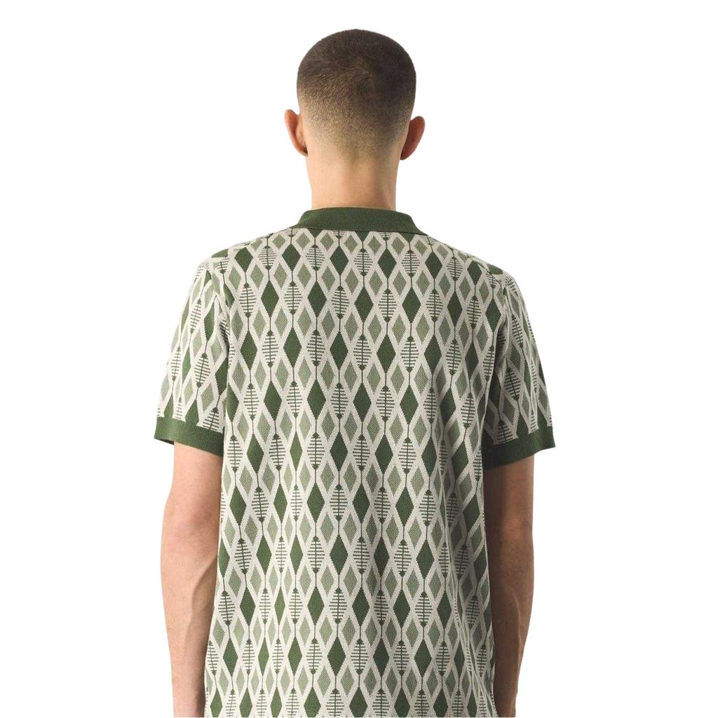 Polo Regolare da Uomo Jacquard Pretty Green