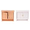 1/12 Dollhouse Miniature Wall Cabinet Closet Shelves Model Doll Home Cabinets Furniture Decor Toy Dolls House Accessories
