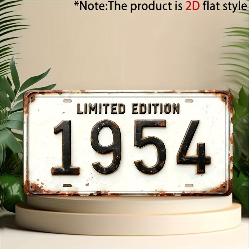

pc D Flat Vintage Limited Edition Aluminum Metal Decorative Plaque Rustic Style Wall Art Ideal for Car Enthusiasts and Co 15x30cm(5.9x7.8inch)