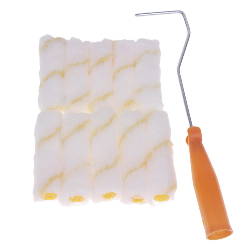 

11pcs Paint Roller Kit ,Thumb Roller Core Small Corner Latex Paint Roller Core Small Roller Bracket Polyester Blend
