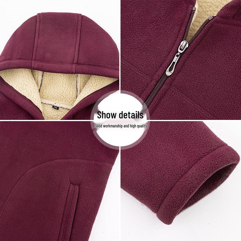 Damen Winter Fleecegefütterter Baumwollmantel für Mittelalte & Ältere