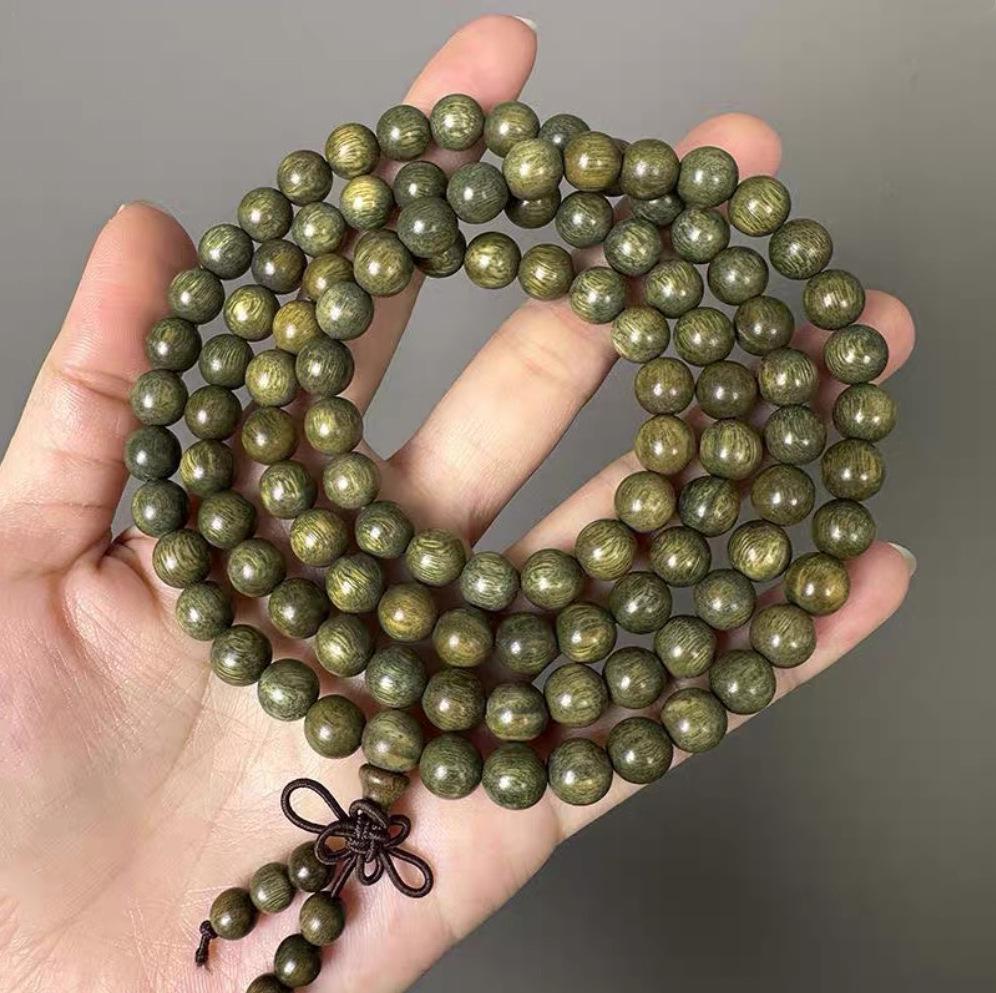 Premium Green Sandalwood & Wenge Bracelet for Men & Women - High Density, Collection Grade