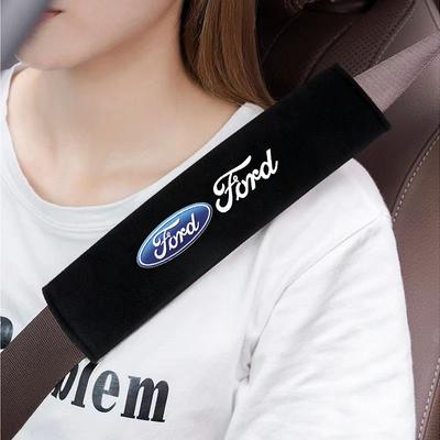 Car Sticker Carbon Fiber Car Seat Belt Pads Seat Shoulder Strap Pad for Fords 2 3 4 5 MK 2 6 7 Ranger Fiesta Kuga Mondeo Fusion