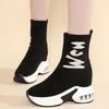 Women's Knitted Boots Thick-soled Slip-on Breathable Women Boots Are Fashionable Casual and Smooth Botas De Invierno Para Mujer