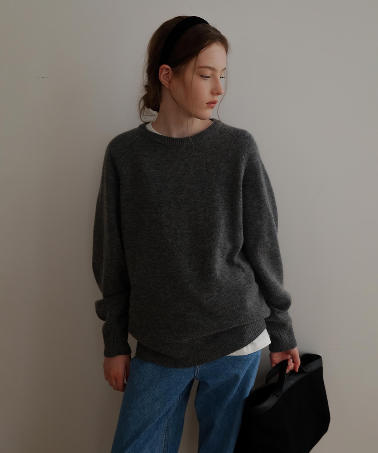 Shearing Wool Crewneck Knit [Gray] Grey/Free