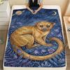 1PC Watercolor style Print FlAannel Blanket, High quality Comfortable for All Seasons, Home Decor, Warmth and Comfort