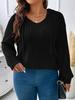 Plus Size Vintage Drawstring Hooded Tshirts Womens Long Sleeve Solid Knit Casual Tops Female Simple Design Chic Streetwear Clothes 2026