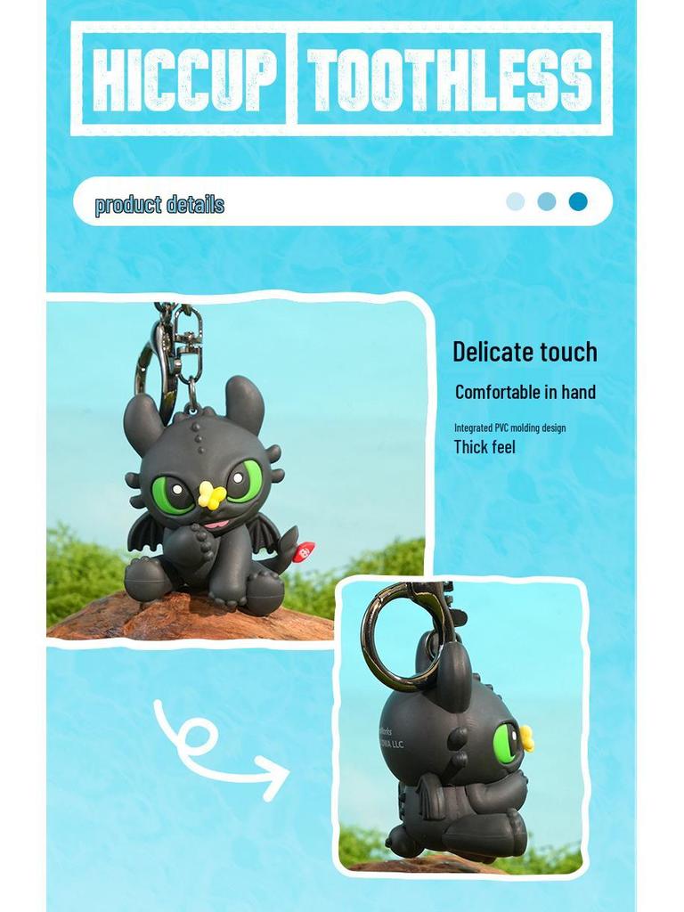 Originální 3D přívěsek na klíče s figurkou Bezzubky - Roztomilý dárek pro přátele