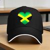 Jamaica Large Heart Flag Sun Baseball Cap  Spring Classic Hip Hop Hats For Women Unisex Outdoor Sport Baseball Caps