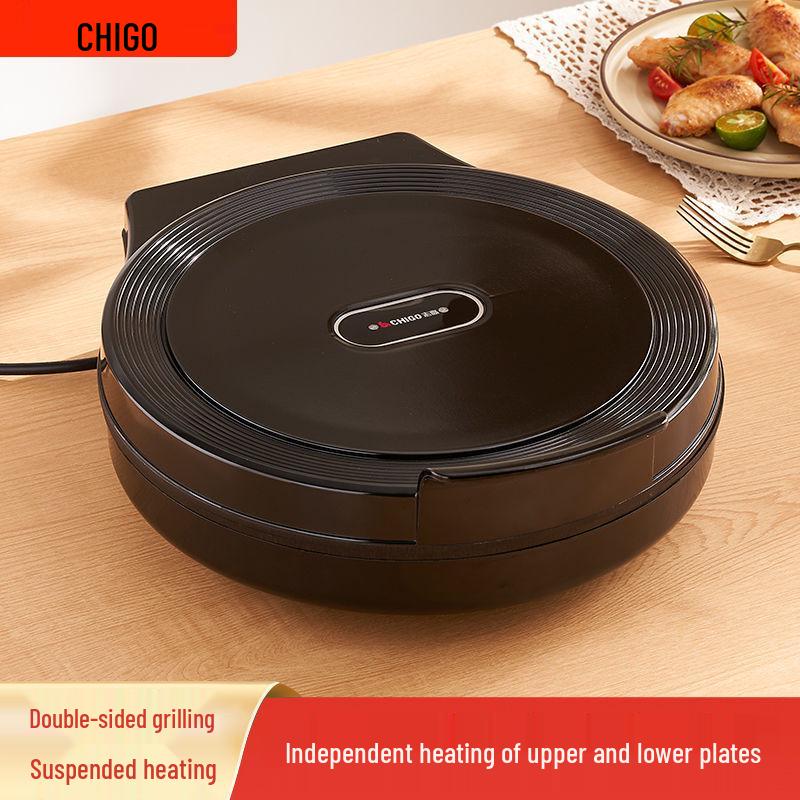 

Double-Sided Non-Stick Electric Pancake & Cake Maker with Deep Pan - New Model Includes Wooden Spatula