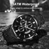 RS0053 Fashionable Luxurious Men Business Watch Elegant Quartz Wrist Watch with Leather Strap 30M Waterproof Luminous