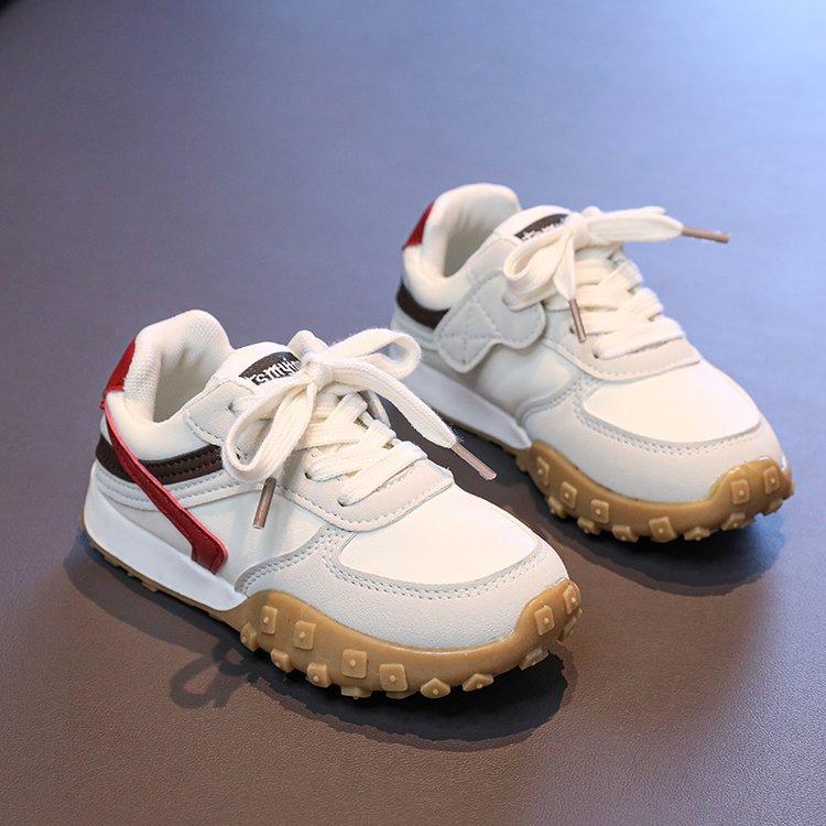 

Children s sports shoes 2025 spring and autumn new girls shoes boys dad shoes medium and old children s non-slip running shoes tide 36 бежевый