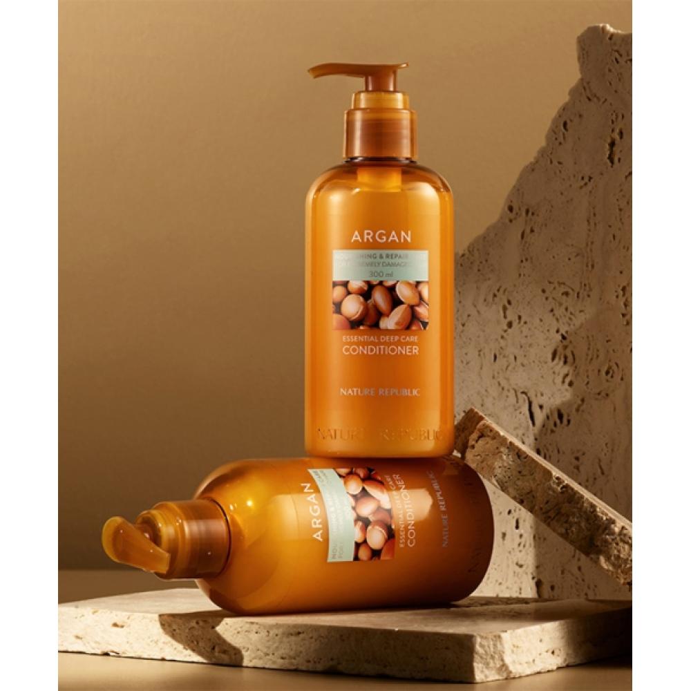 Nature Republic Argan Essential Deep Care Shampoo+conditioner  300ml+300ml 