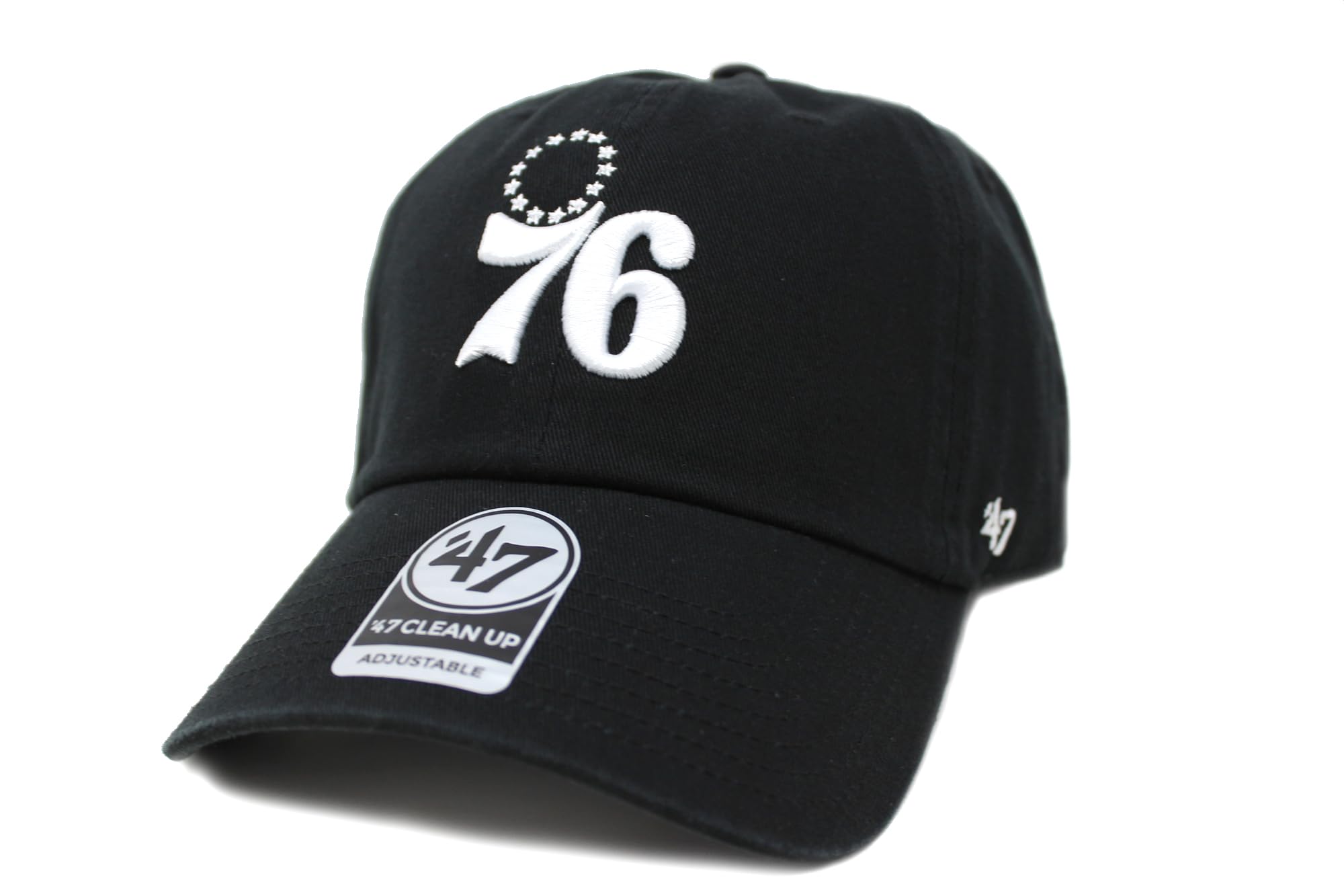 

47 Brand Seven Cap Clean Up Black 47 CLEAN UP NBA Philadelphia 76ers (Forty Brand)