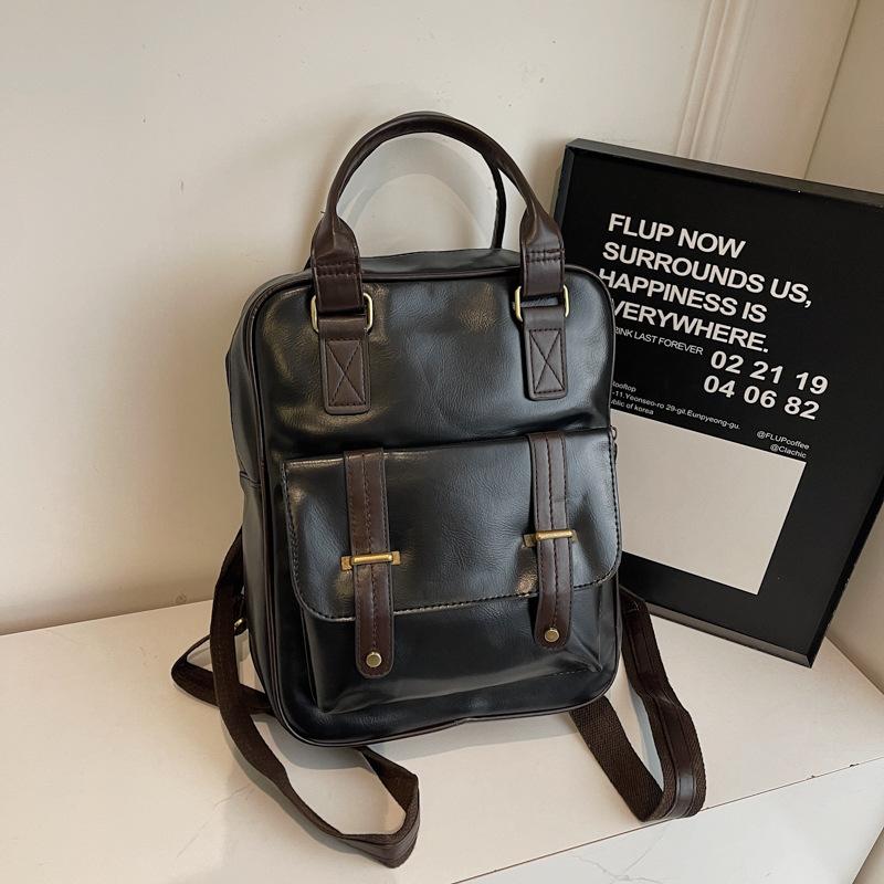 Backpack Ladies Versatile Fashion Retro Backpack Leisure Large Capacity Bag