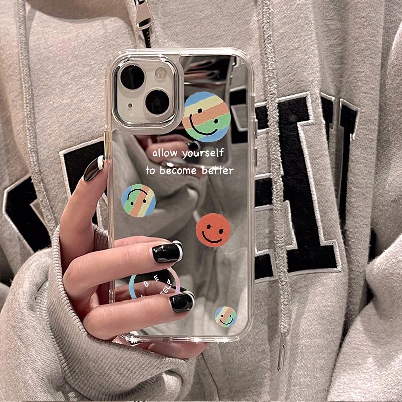 Mobile Phone Cases for iPhone 11 13 XR 15 Pro Max 12 14 Pro Max Case iPhone 16 XS Max Mirror Protective Case Mirror Exquisite Cartoon Waterproof