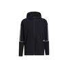 Zip-Up Sports Hoodie Jacket for Men, Black