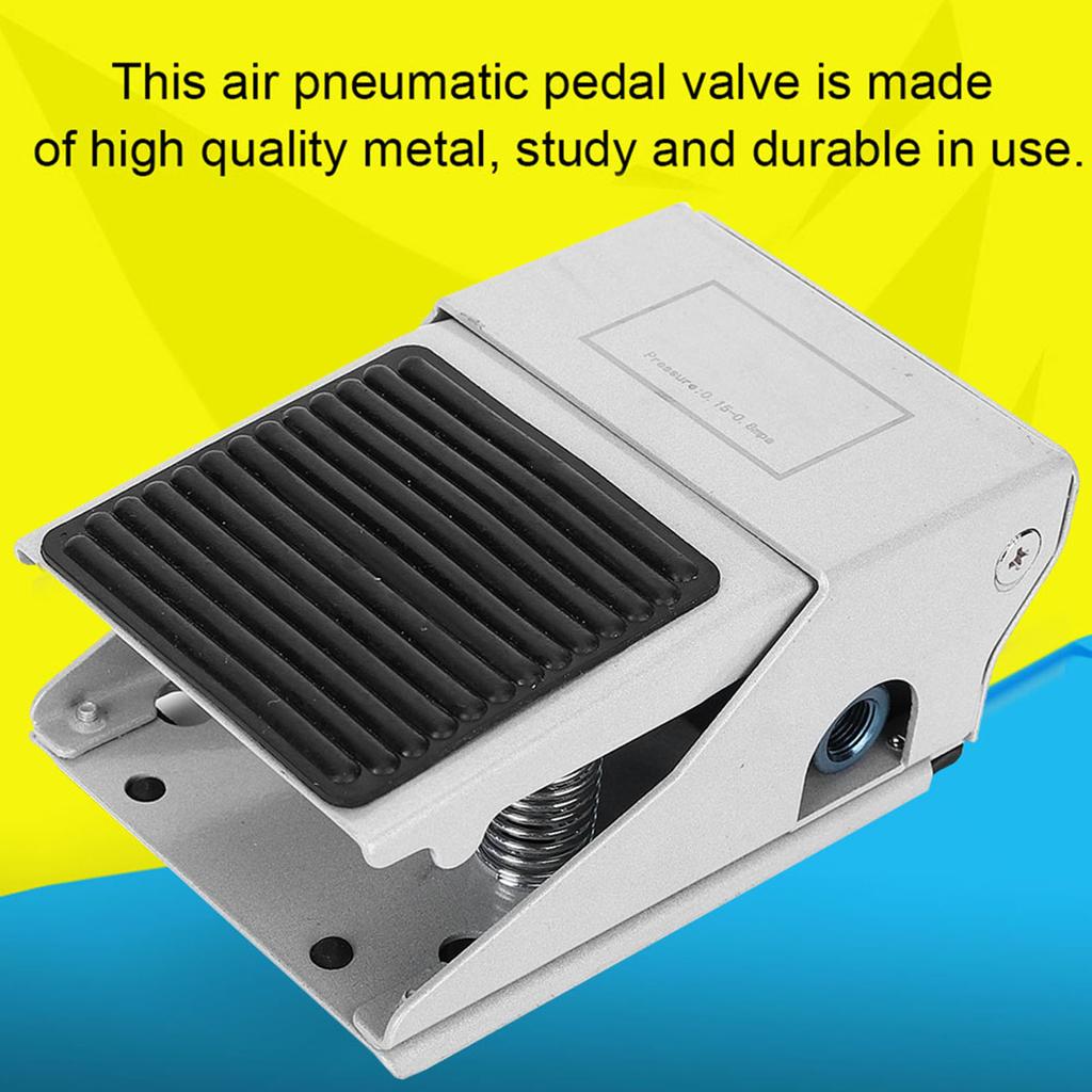 1Celsius4 Pneumatic Foot Pedal Valve, 3 Way 2 Position Threaded Nonslip Pressure Control Foot