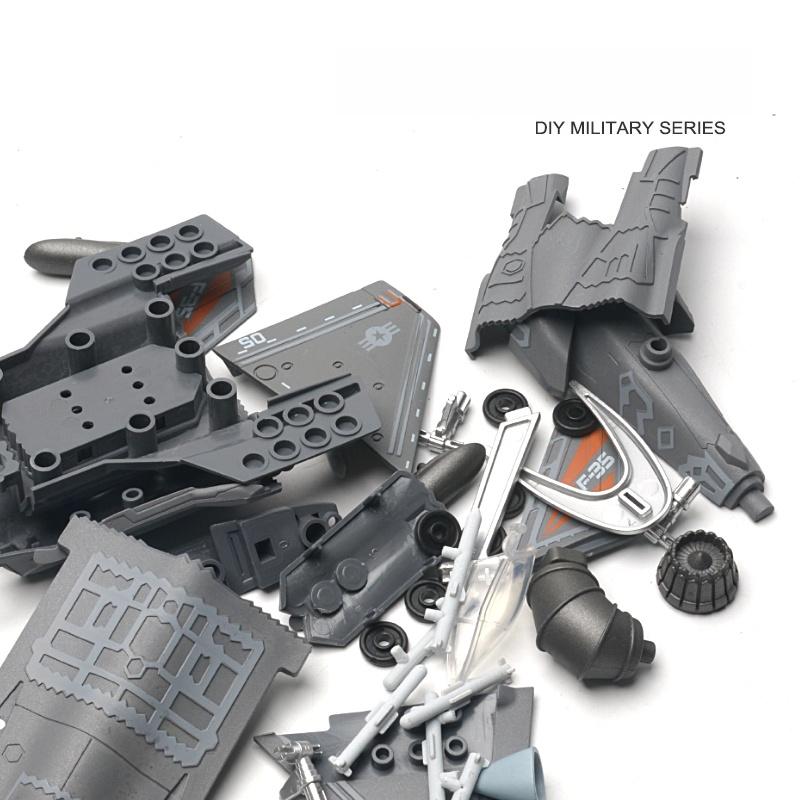 1:72 Amercia F-35 Stealth Fighter Model Creative Military Series Building Blocks Home Decor Assembled Toys For Boys Xmas Gifts