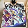 1PC Kpop Demon Hunters Print Flannel Blanket, High quality All Seasons, Home Decor, Warmth and Comfort, Perfect for Christmas Gifts