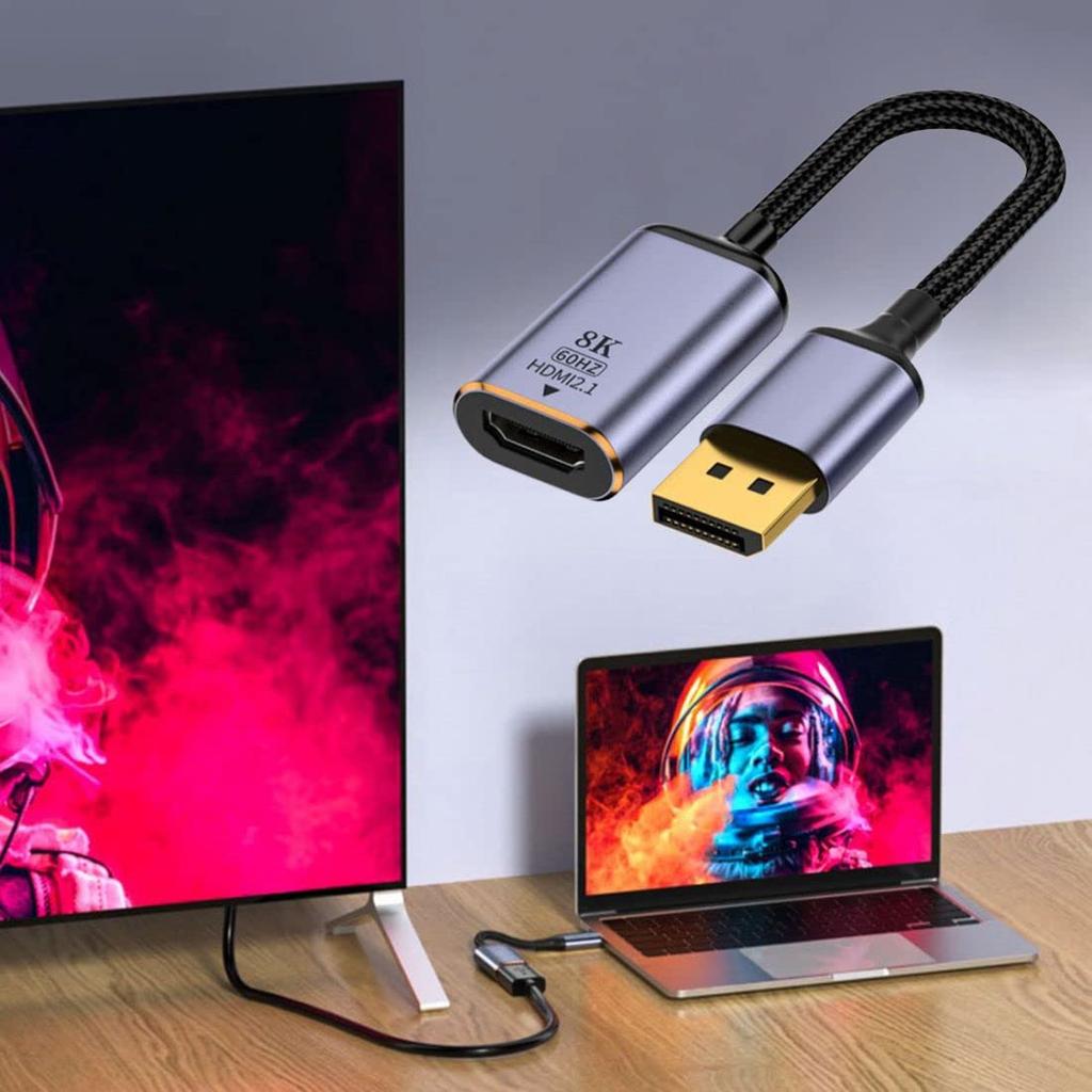 Chenyang DisplayPort to HDMI Adapter, DP DisplayPort 1.4 Source Male to HDMI 2.0 Female Display 8K 60hz UHD 4K Monitor Adapter Cable