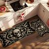 1/2 Pcs Skull Head Door Mat Comfortable Soft Warm Noise Reduction Kitchen Carpet Bathroom Toilet Floor Mat Home Decor