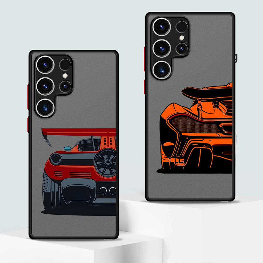 Funda Back Phone Cover Case for Samsung Galaxy S23 FE Note 20 Ultra 10+ S25 Ultra S24 Plus S21 S20 FE S26 S22 Cartoon Cool Car