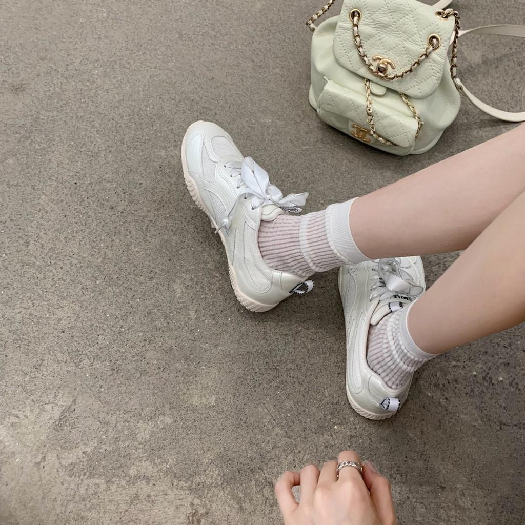 Sheepskin version~ leather flat-bottomed mesh breathable and lightweight versatile ballet sports and leisure shoes women's training shoes Forres